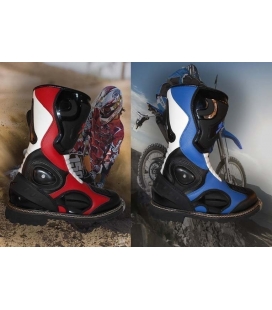Boots off road red or blue