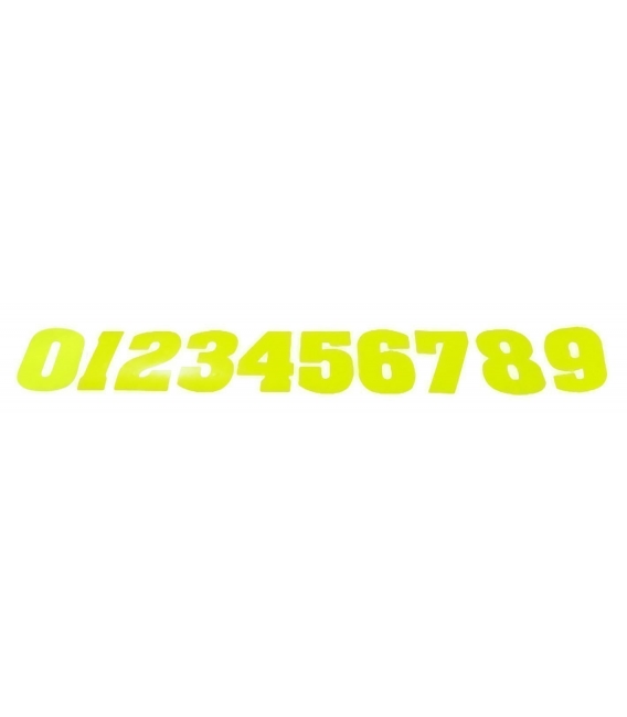 Number color yellow fluor
