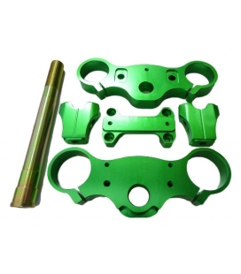 Triple clamps assy 170mm CNC GREEN