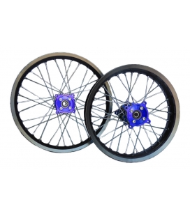 Alloy wheel cnc hubs blue